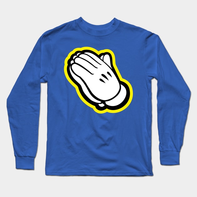 Praying hands-yellow Long Sleeve T-Shirt by God Given apparel